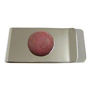 Kiola Designs Accessories - Pink Rhodonite Gemstone Money Clip Kiola Designs Accessories - Pink Rhodonite Gemstone Money Clip